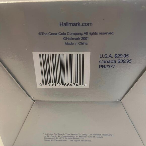 2001 Hallmark Coca-Cola Santa Musical Snow Globe with Moving Train in Box - Picture 8 of 8